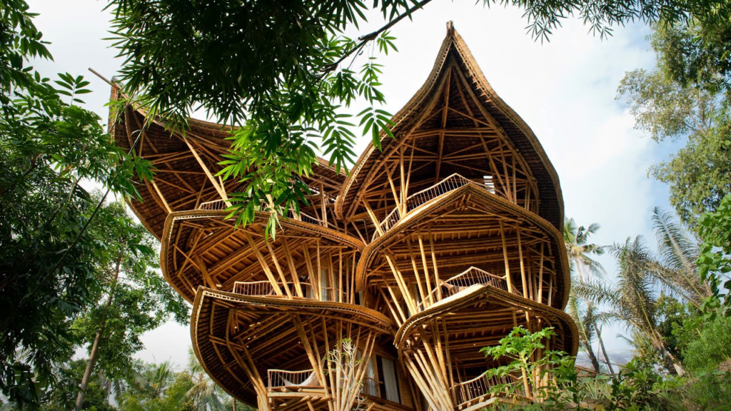 nhà tre khổng lồ - giant bamboo house
